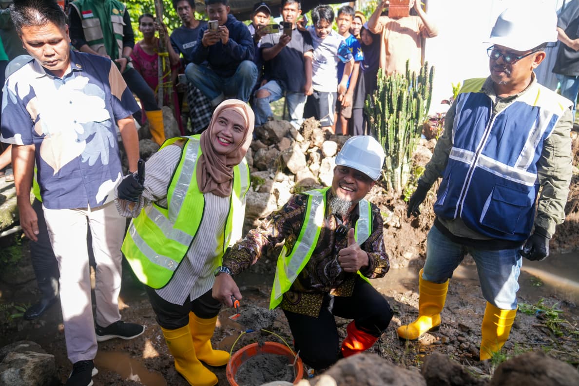 Gubernur Sulsel Ground Breaking Paket 1 MYP Rehabilitasi Daerah Irigasi Apparang Hulu, Dukung Produktivitas Pertanian di Sinjai