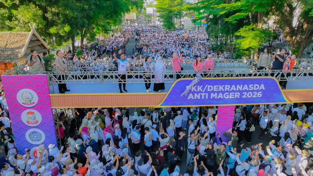 Puluhan Ribu Warga Ikuti Jalan Sehat Anti Mager, Ketua Dekranas: Luar Biasa Antusiasme Masyarakat Sulsel