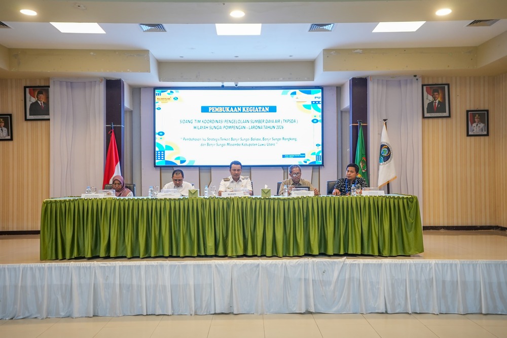Sidang TKPSDA WS Pompengan Larona Bahas Penanganan Banjir 3 Sungai di Luwu Utara