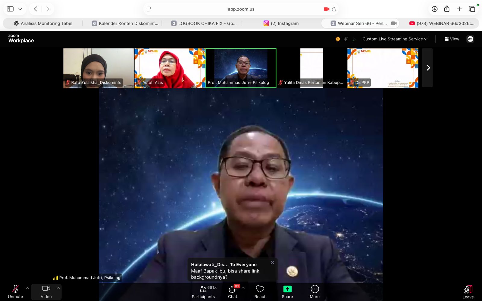 Gandeng Kadis Pendidikan Jatim, BPSDM Sulsel Bahas Pendidikan Bermutu dan Berdampak di Webinar ASN Adaptif Seri ke-66
