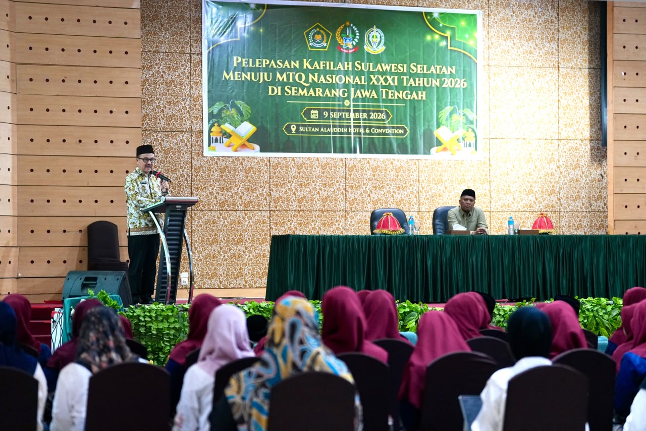 Jufri Rahman Lepas Kafilah Sulsel ke MTQ Nasional 2026 di Semarang