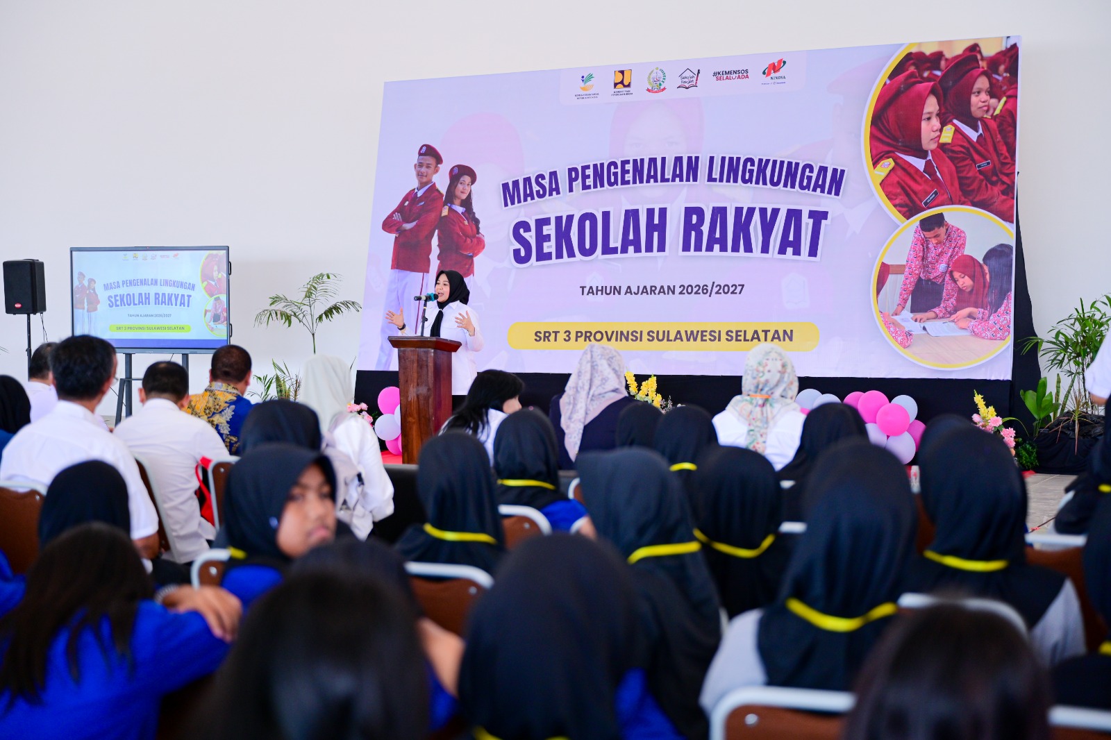 Fatmawati Rusdi Dampingi Gubernur Buka MPLS Sekolah Rakyat Sulsel, Pemprov Siap Dukung Pengembangannya